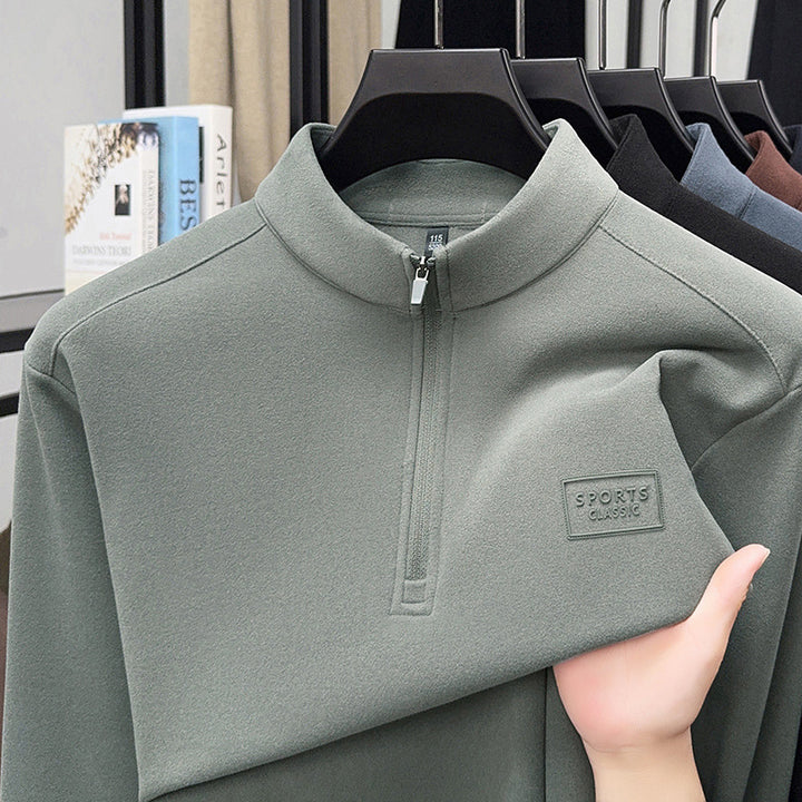 Herren-Sweatshirt mit Reißverschluss und Stehkragen