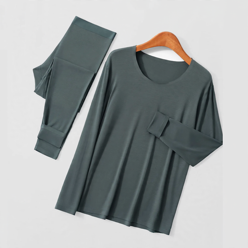 Herren-Thermo-Set, Rundhalsausschnitt, Modal, wärmend