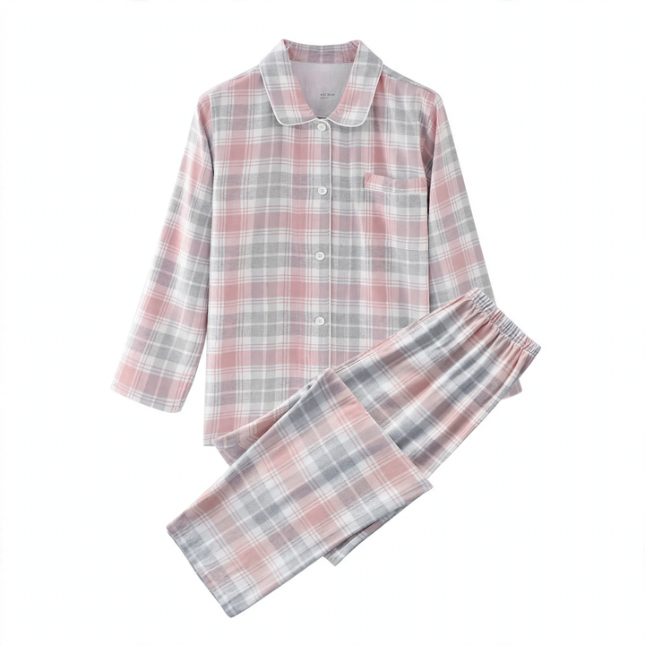 Flanell-Schlafanzug-Set für Damen und Herren