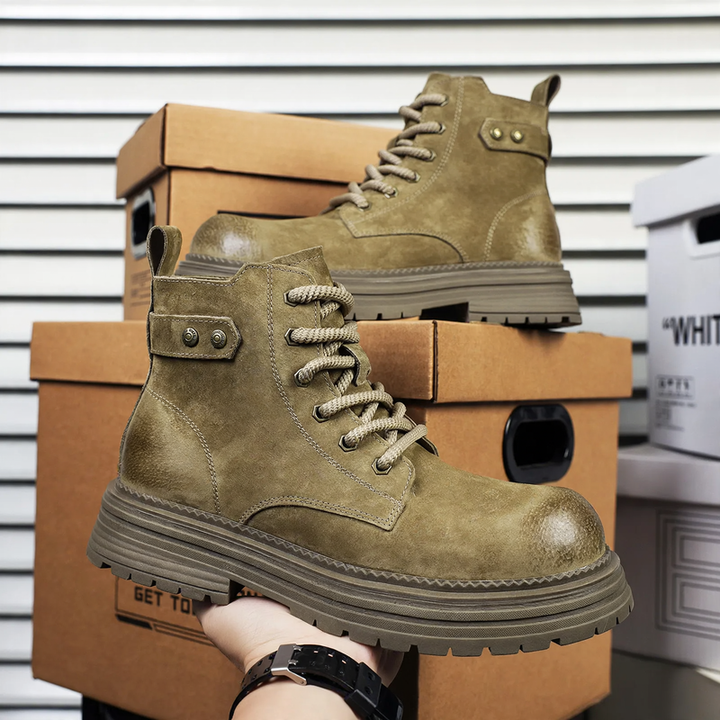 Robuste Herren-Lederstiefel im Vintage-Stil