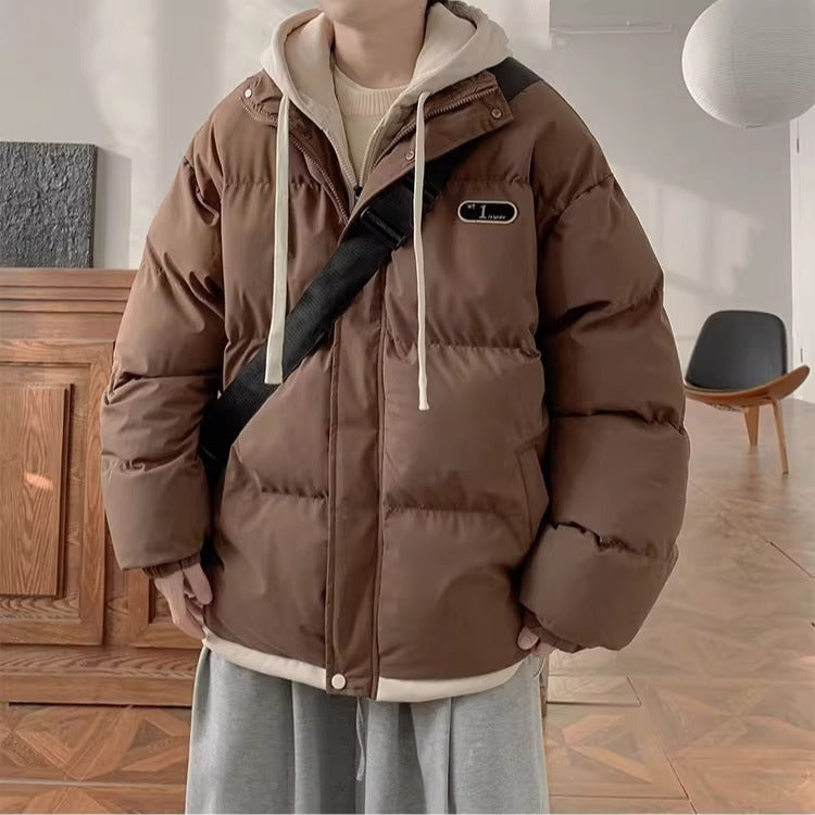 Herren Winterjacke, Kapuze, gefüttert, lockerer Schnitt