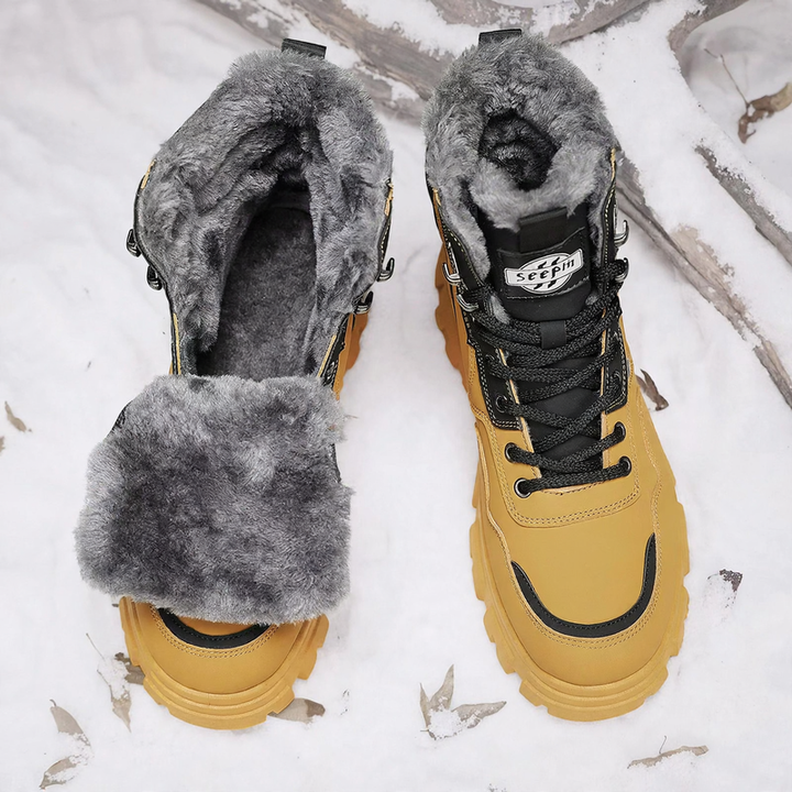 Herren-Winterstiefel, gefüttert, wasserabweisend