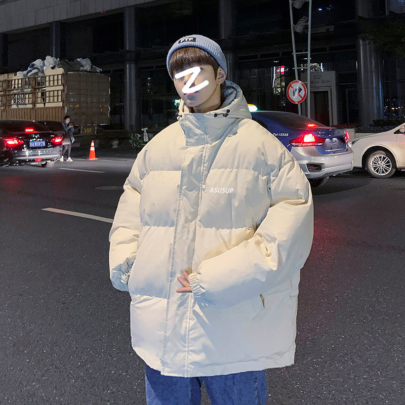 Gefütterte Herren-Kapuzenjacke im Oversize-Stil