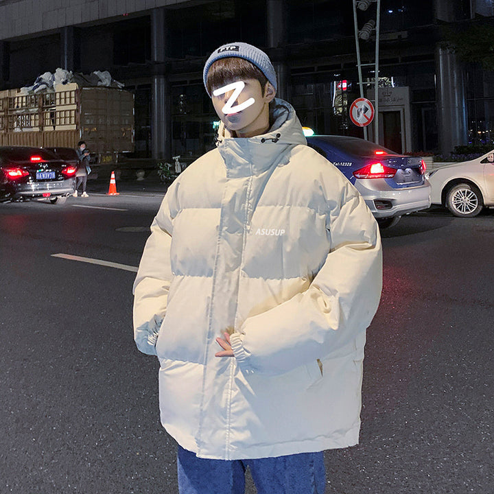 Gefütterte Herren-Kapuzenjacke im Oversize-Stil