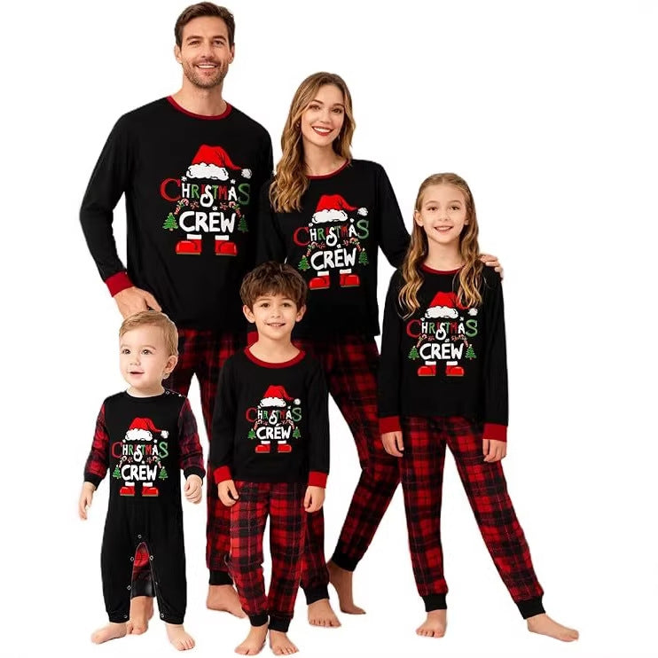 Weihnachts-Familien-Schlafanzug-Set im Karomuster
