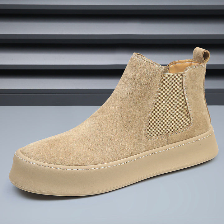 Herren-Chelsea-Stiefel aus Echtleder, gefüttert