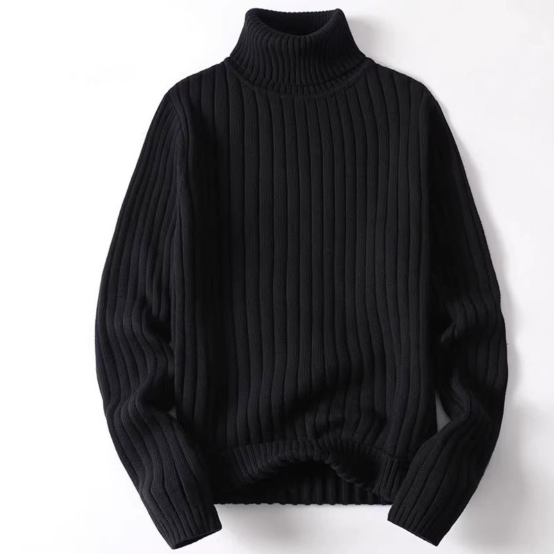 Herren-Strickpullover aus Baumwolle mit Stehkragen