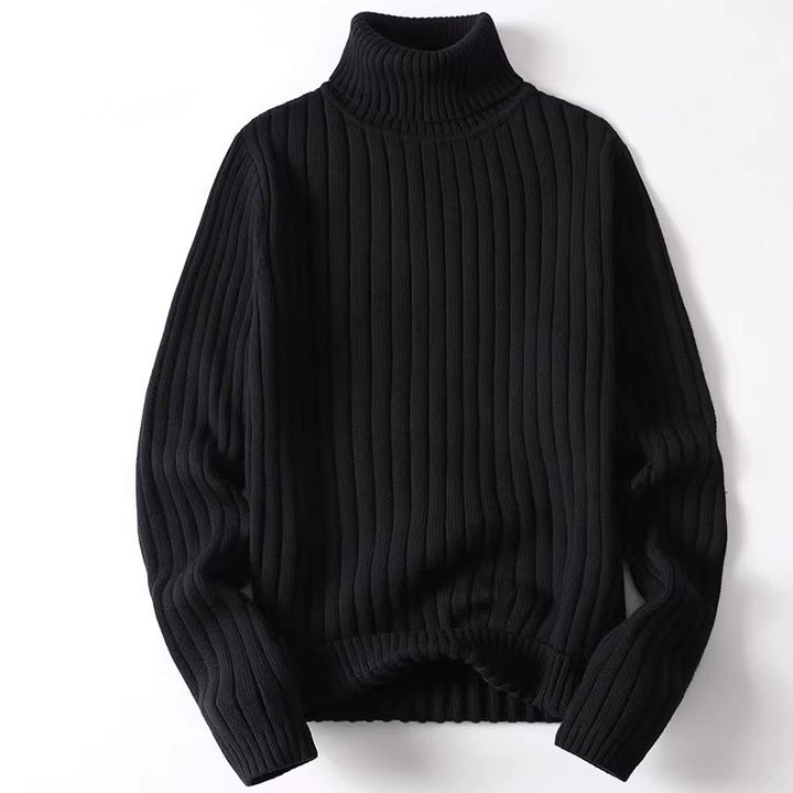 Herren-Strickpullover aus Baumwolle mit Stehkragen