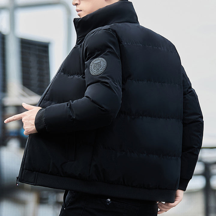 Gefütterte Herren-Winterjacke im koreanischen Stil
