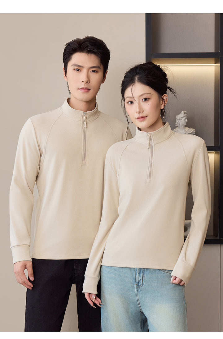 Unisex-Sweatshirt mit Reißverschluss und Fleecefutter
