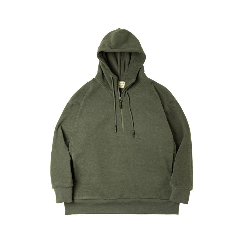 Retro-Sweatshirt mit Reißverschluss und Fleece-Futter