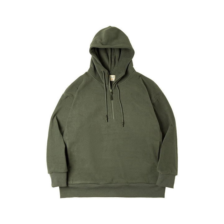 Retro-Sweatshirt mit Reißverschluss und Fleece-Futter