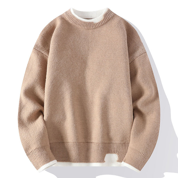 Herren-Strickpullover in Fake-Layer-Optik, modisch und bequem