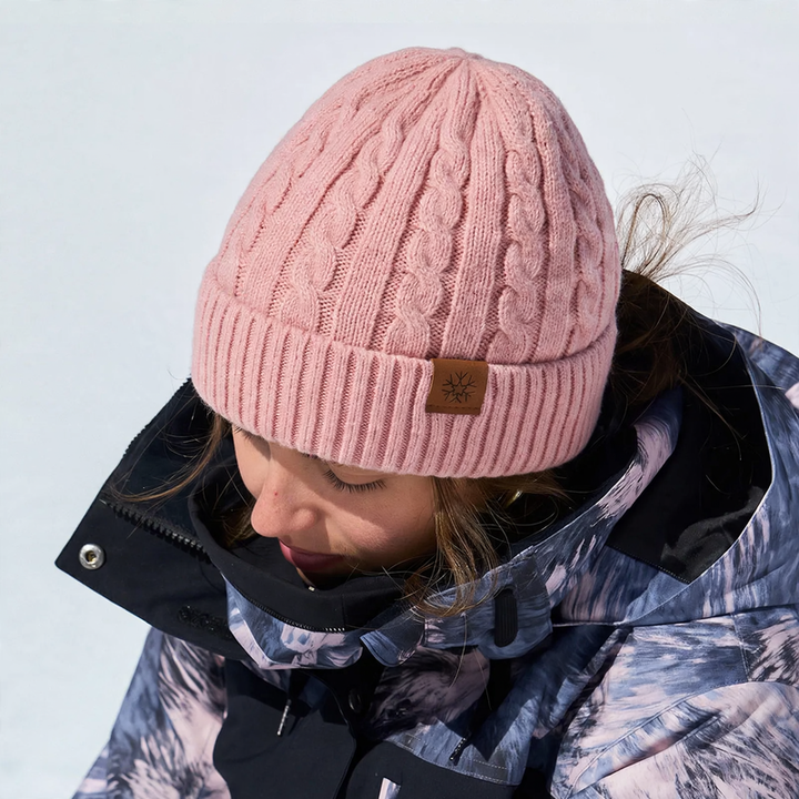 Gefütterte Strickmütze mit Umschlag, Winter