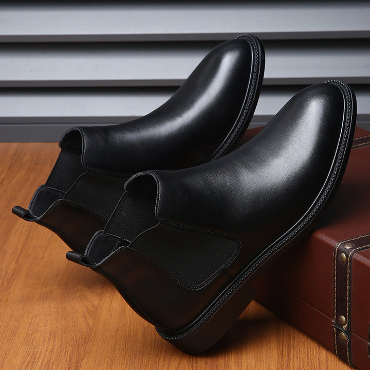Herren-Chelsea-Boots im britischen Stil, gefüttert
