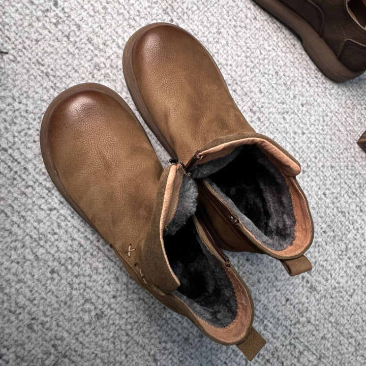 Herren Chelsea-Stiefel aus Echtleder, gefüttert, mit Reißverschluss