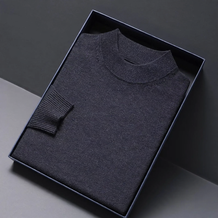 Herren-Wollpullover mit Rollkragen, weich und warm