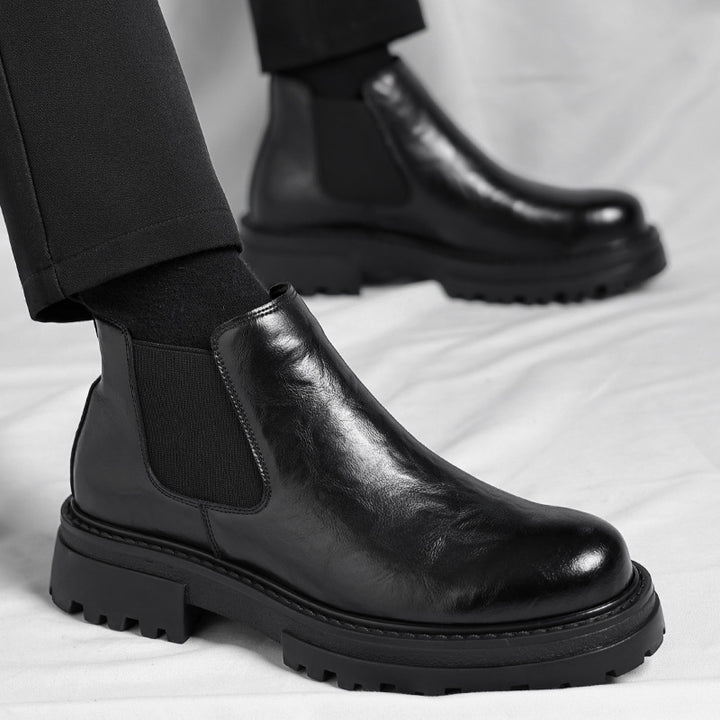 Herren Chelsea-Stiefel, gefüttert, rutschfest, Kunstleder