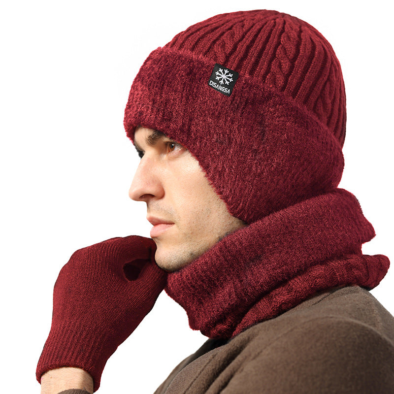 Winter-Set: Strickmütze und Schal, gefüttert