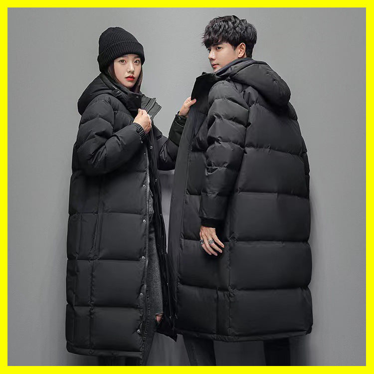 Gefütterte Unisex-Daunenjacke mit Kapuze