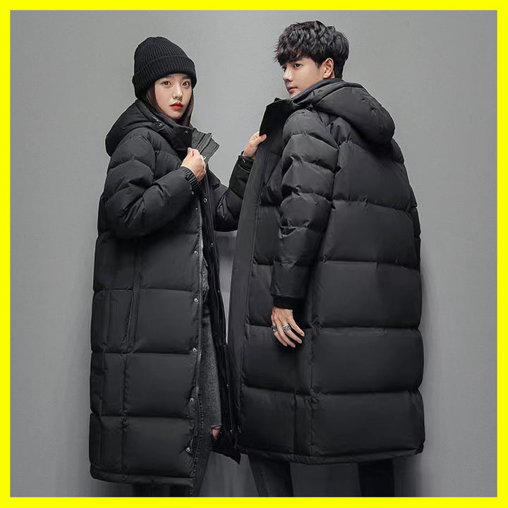 Gefütterte Unisex-Daunenjacke mit Kapuze