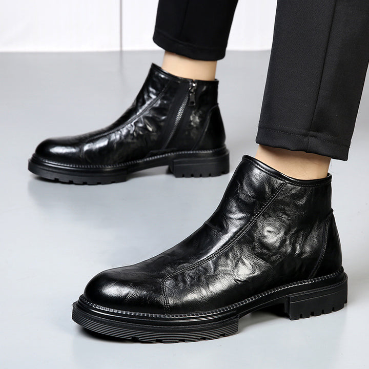 Robuste Herren-Lederstiefel im Vintage-Stil