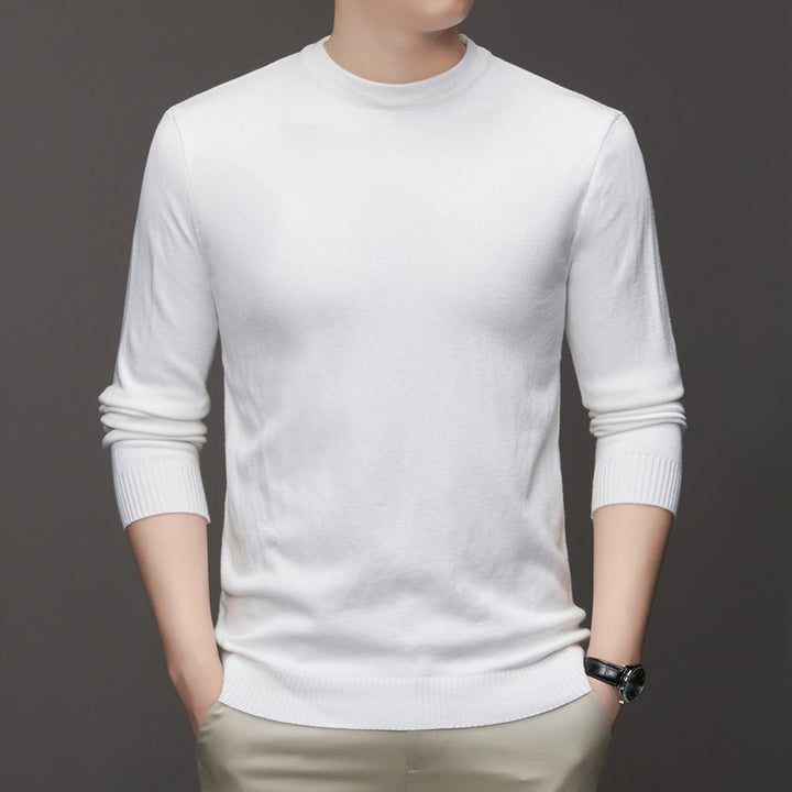 Herren-Strickpullover, Stehkragen, schmale Passform