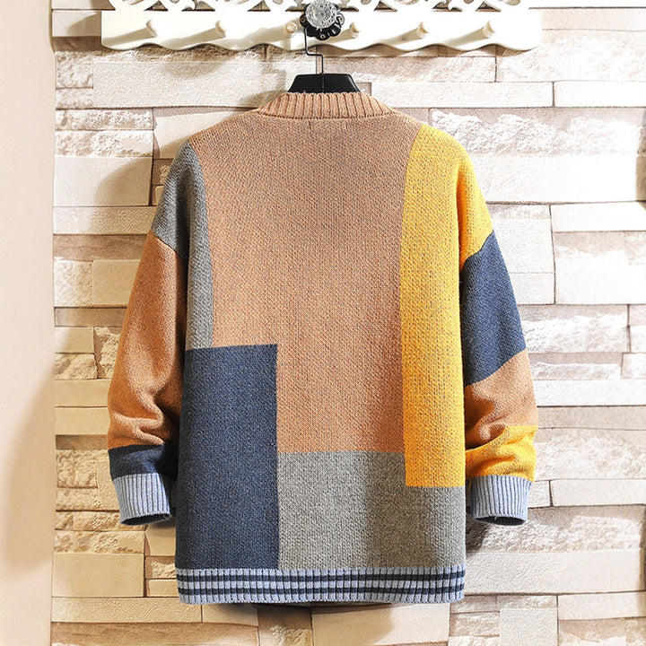 Herren Strickjacke, V-Ausschnitt, Design-Akzente