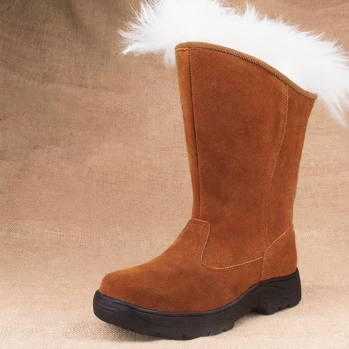 Herren-Winterstiefel aus Rindsleder mit Wollfutter