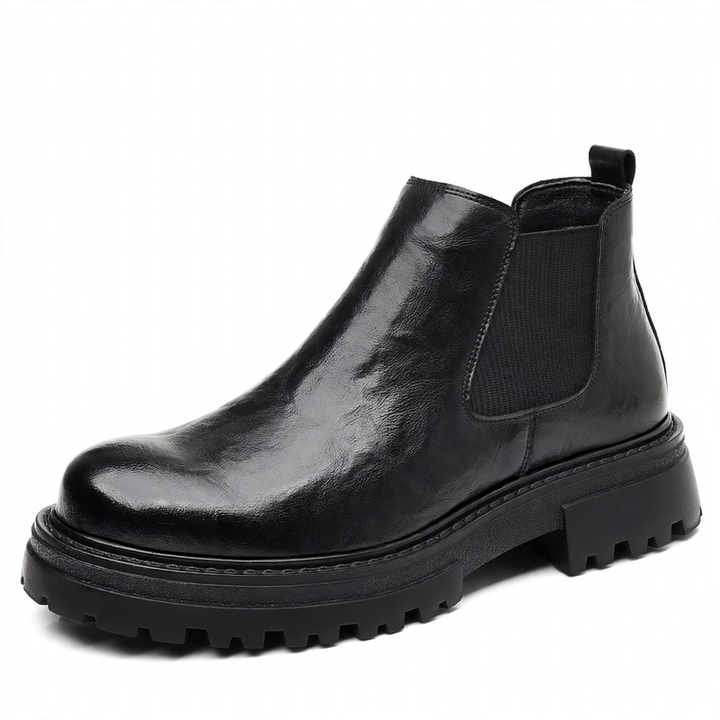 Herren Chelsea-Stiefel, gefüttert, rutschfest, Kunstleder