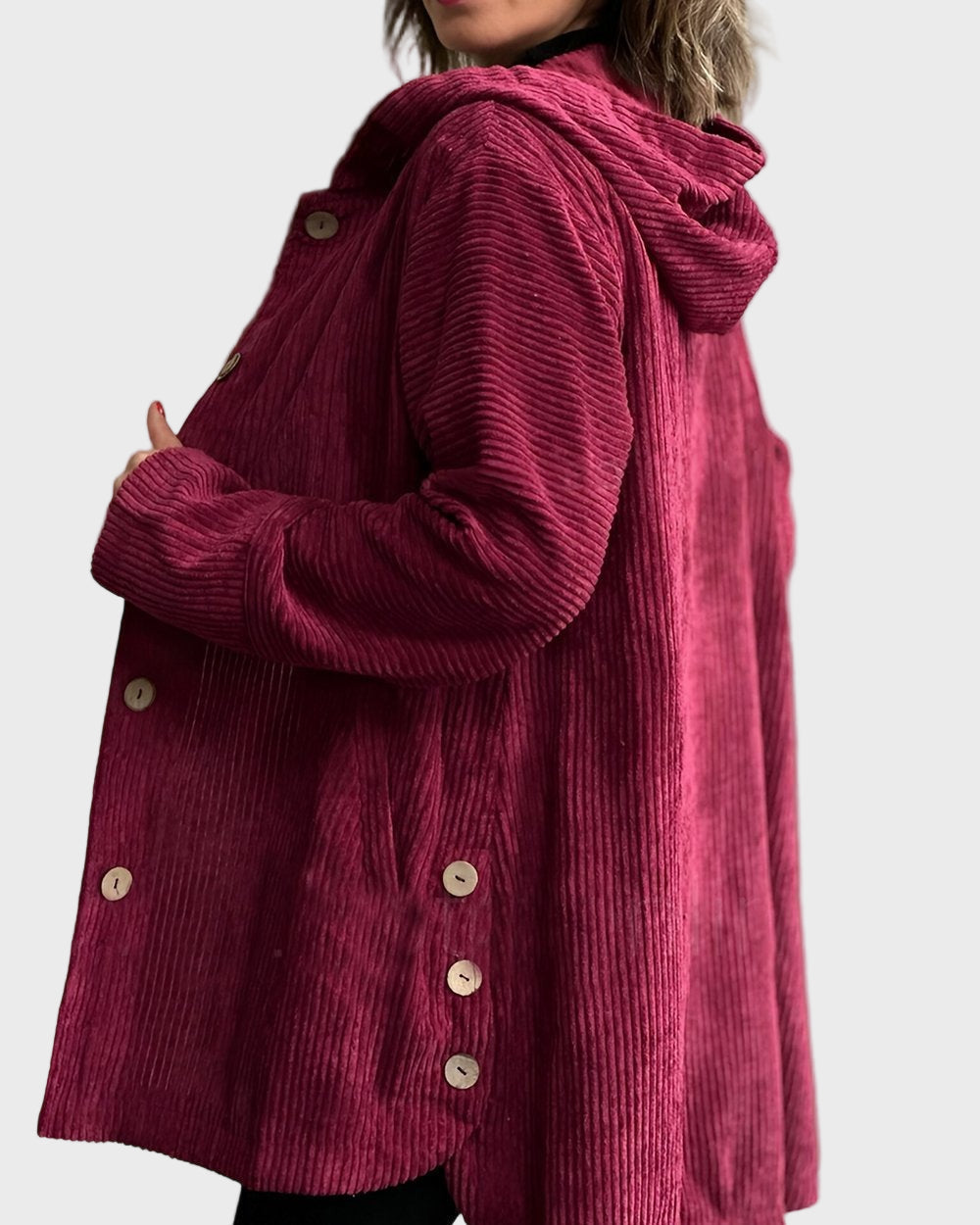 Drune | Jacke mit Kapuze und Knöpfen