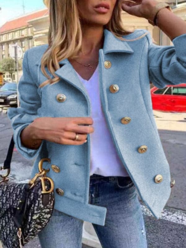 Drune | Kurze Designerjacke mit goldenen Knöpfen