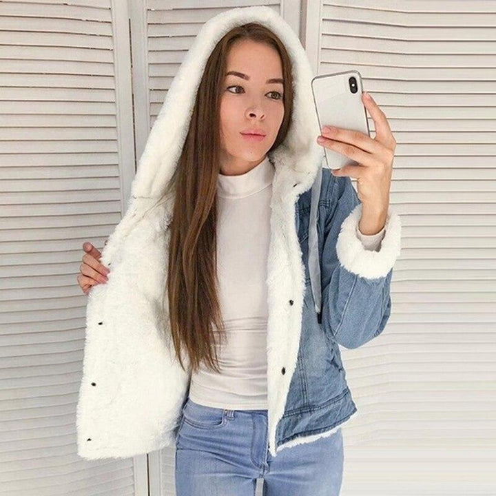Drune | Denimjacke mit Plüschfutter Baumwollmischung Warm und Stilvoll