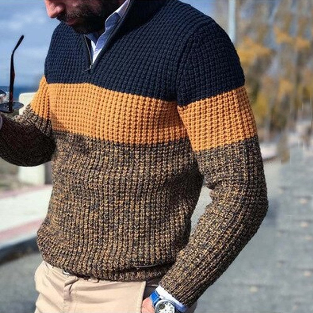 Drune | Gestrickte Wollmischung Rundhals Strukturiertes Kabelmuster