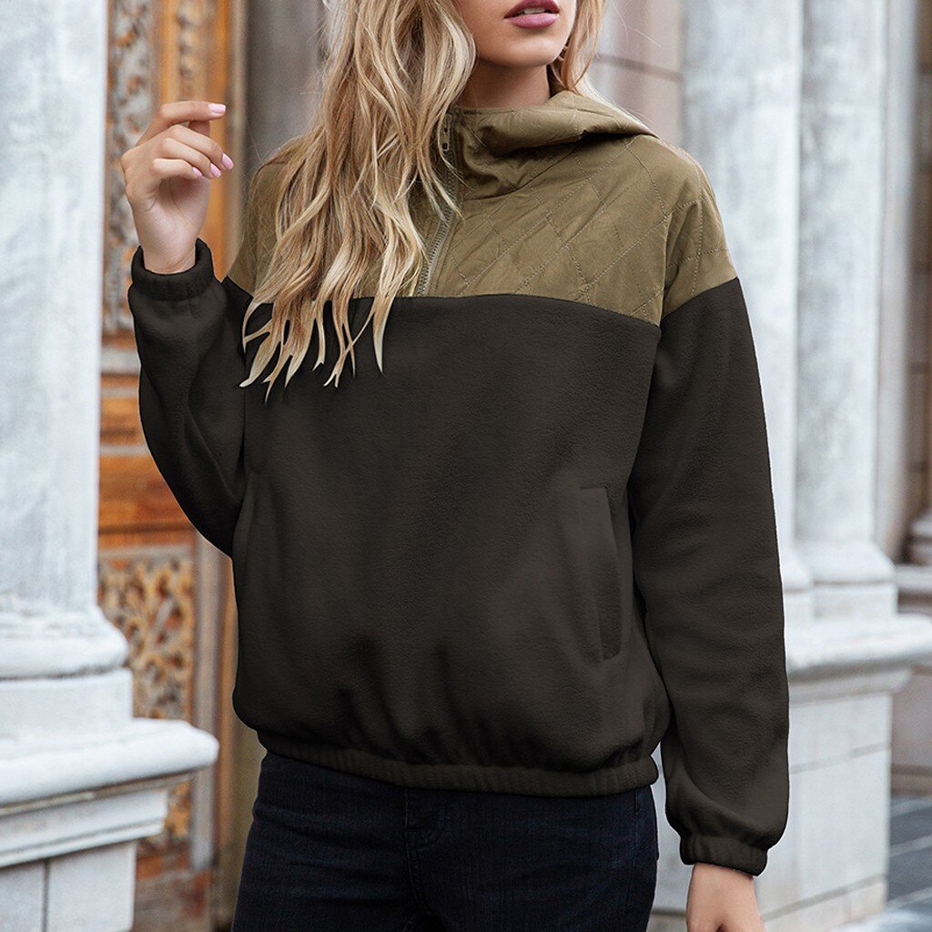 Drune | Hoodie - Gepolsterter Oberteil & Weiches Fleece - Halber Reißverschluss - Lockere Passform - Mit Taschen