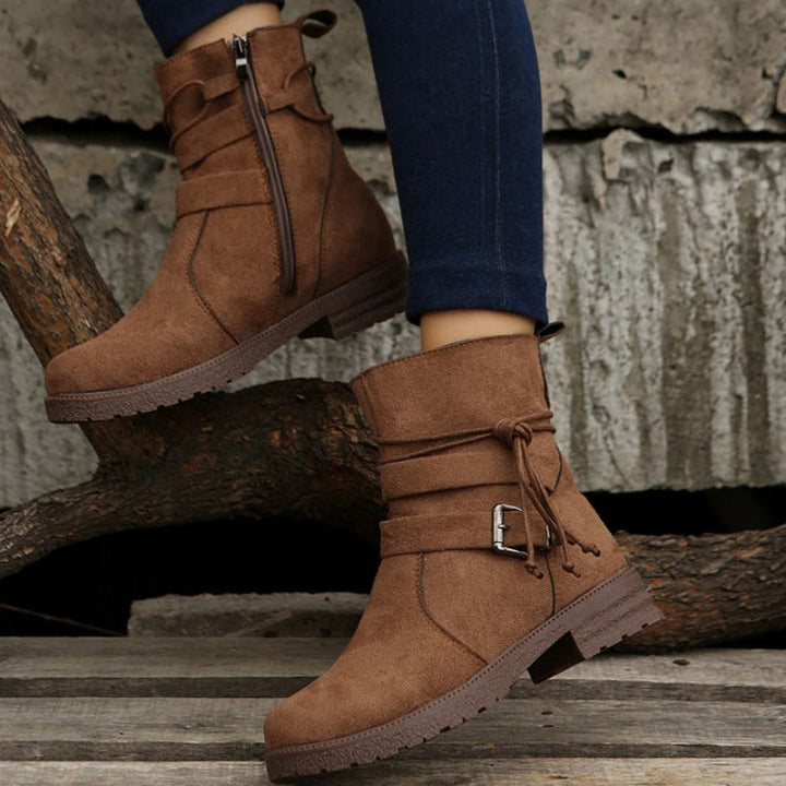 Drune | Casual Damenstiefel mit Schnalle