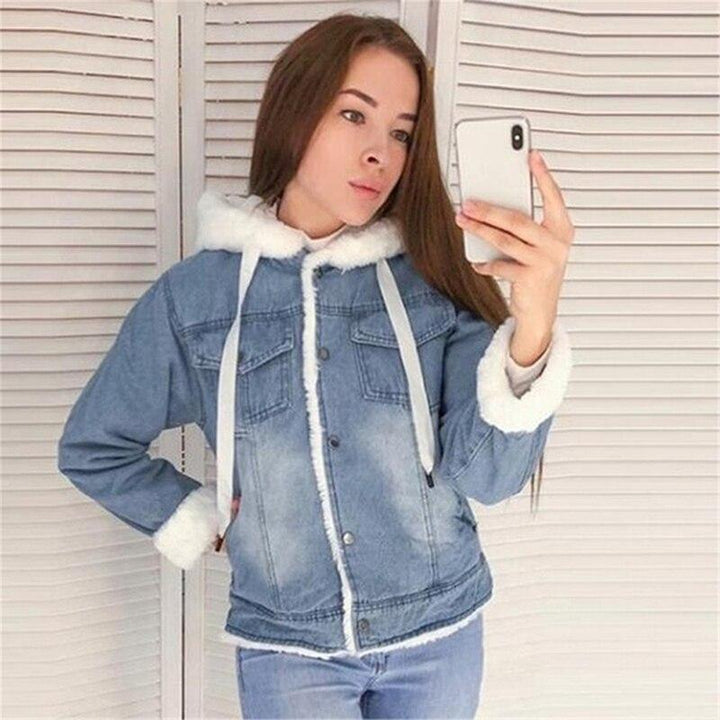 Drune | Denimjacke mit Plüschfutter Baumwollmischung Warm und Stilvoll