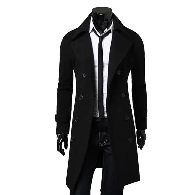Drune | Trenchcoat Winddichte Jacke mit doppelter Knopfreihe