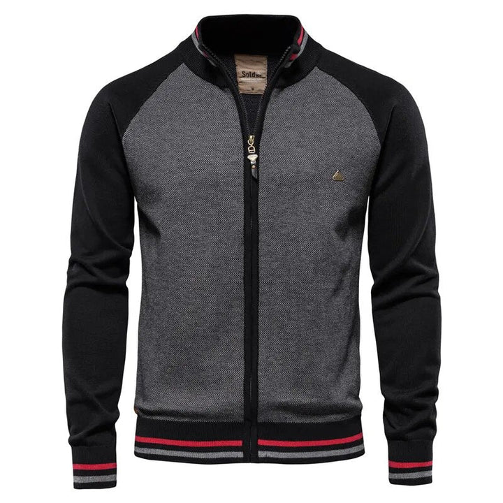 Drune | Warme und lässige College-Strickjacke
