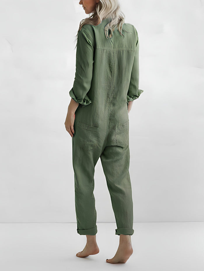 Scarlett™ - Overall mit langen Ärmeln und Knöpfen