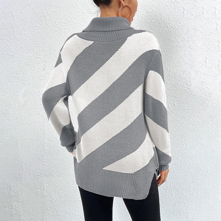 Drune | Gestreifter Strickpullover Mit Lässigem Design