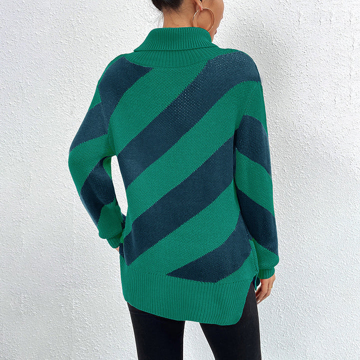 Drune | Gestreifter Strickpullover Mit Lässigem Design