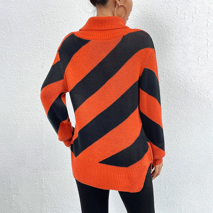 Drune | Gestreifter Strickpullover Mit Lässigem Design