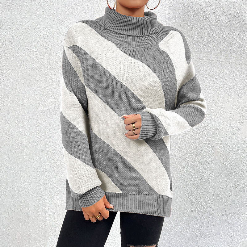 Drune | Gestreifter Strickpullover Mit Lässigem Design