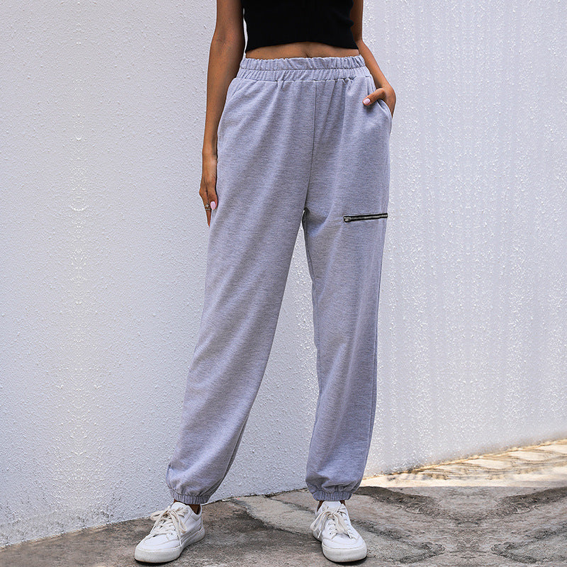 Damen Joggerhose im Relaxed-Fit mit elastischem Bund, Beinbündchen und Taschen Drune