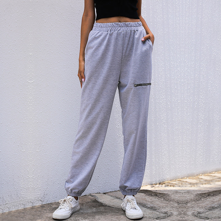 Damen Joggerhose im Relaxed-Fit mit elastischem Bund, Beinbündchen und Taschen Drune