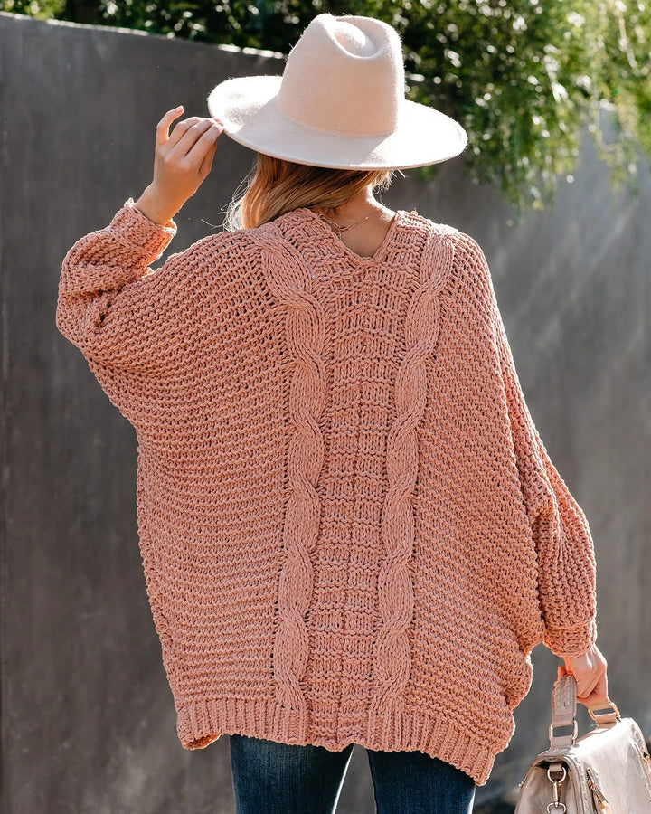Damen Grobstrickcardigan mit lässiger Silhouette und großen Taschen Drune