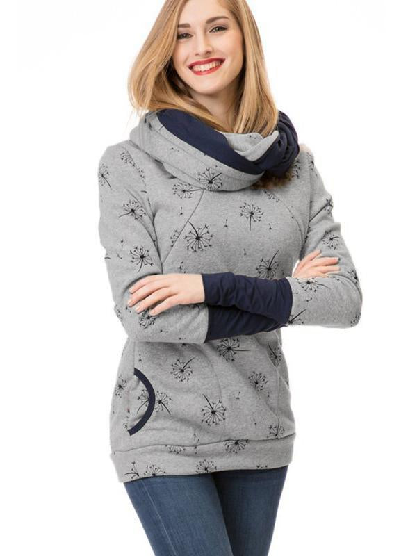 Drune | Schwangerschafts-Chaps, Krankenschwester-Sweatshirts, Blumendruck, Taschen, Reißverschluss, Stillkleidung