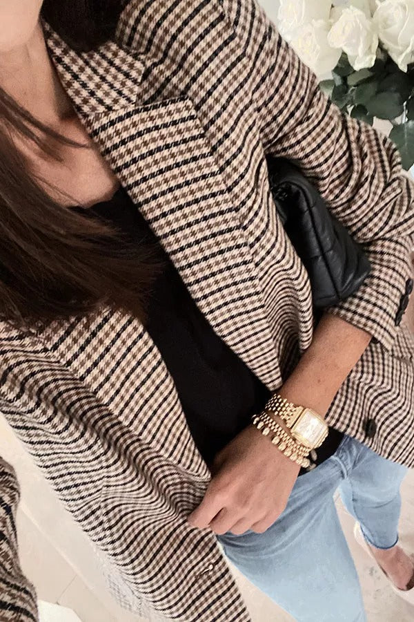 Drune | Boss Up Karomuster Boyfriend Blazer