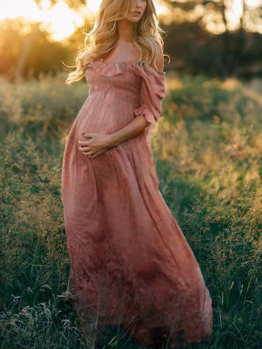 Drune | Anne Off Shoulder Maxi Schwangerschaftskleid